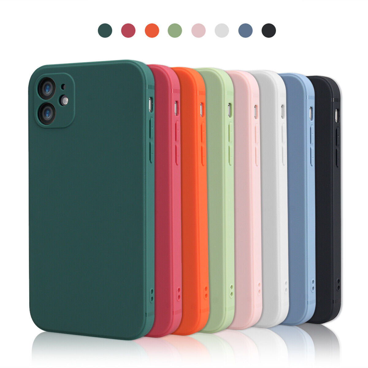 Case for Iphone 16 11 13 14 15 12 Pro Max plus 8 7 SE Shockproof Silicone Cover